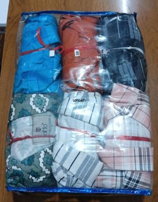 Checks print mix shirts