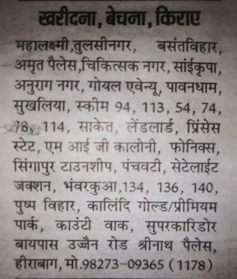 Buy, Sell & Rent Properties in Indore